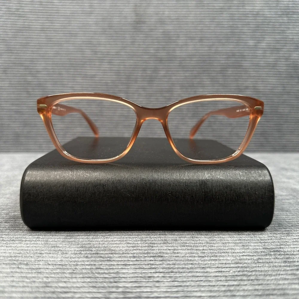 Lucky Brand D821 Peach Translucent Cat Eye Y2k Eyeglass Frames 52-16-140 Womens
